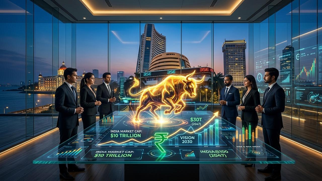 Future of Indian Stock Market 2030 to 2047 $10 Trillion Market Cap Growth Drivers