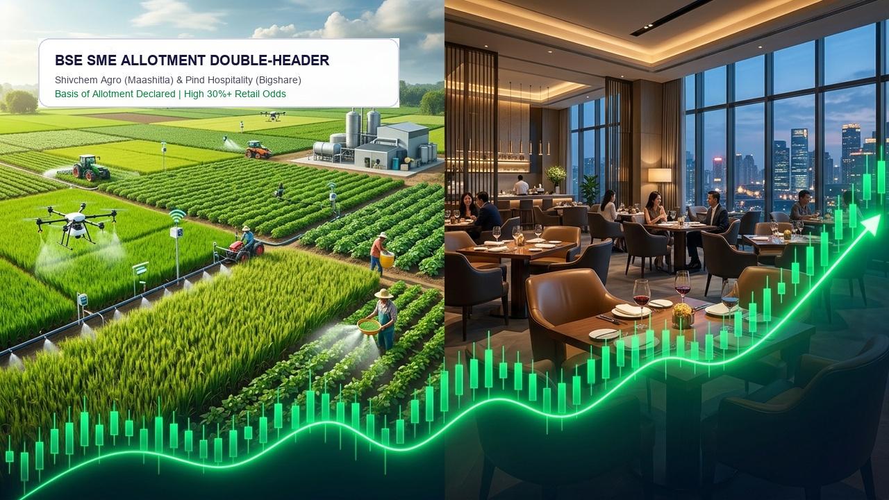Shivchem Agro and Pind Hospitality SME IPO Allotment Status Maashitla Bigshare BSE Check Online GMP
