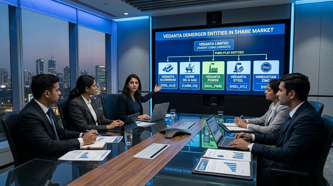Vedanta Demerger Entities in Share Market NCLT Scheme 1 to 1 Ratio and Valuation Analysis