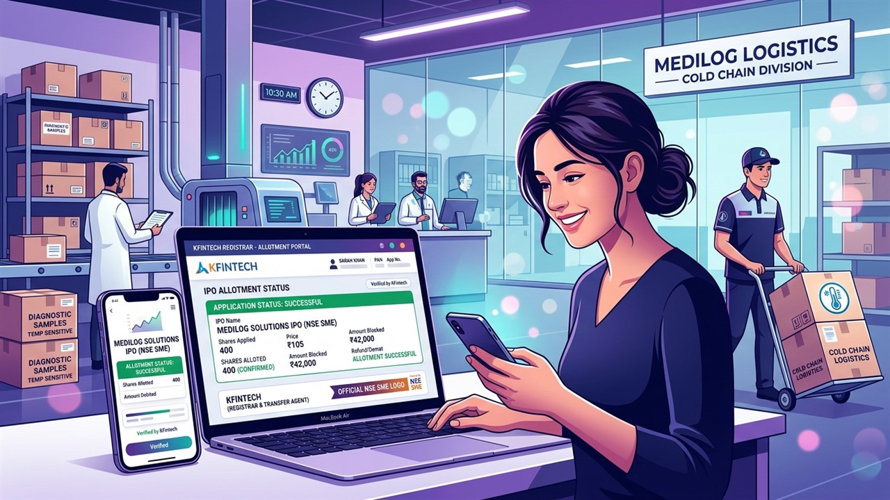 Credent Connect IPO Allotment Status Check on KFintech illustration