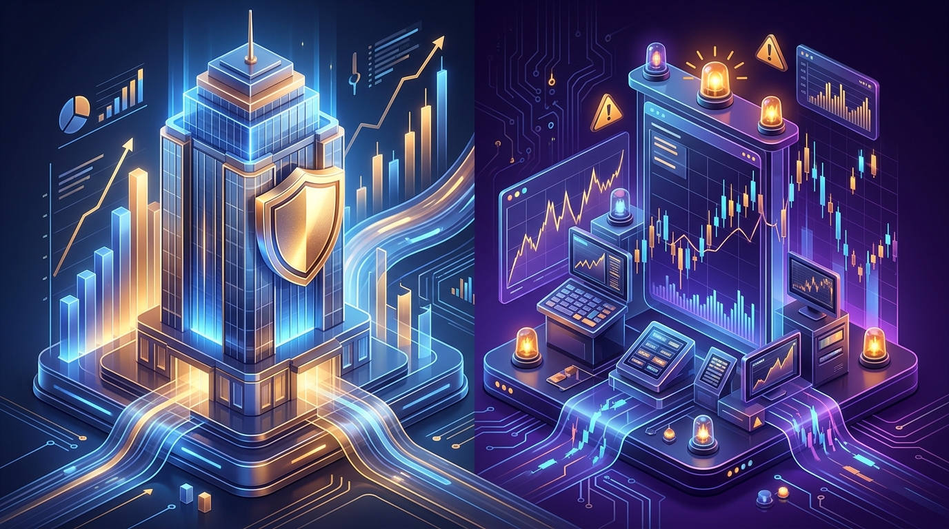 Comparative institutional illustration of Mainboard stock exchange liquidity and SME platform high-volatility trading lot