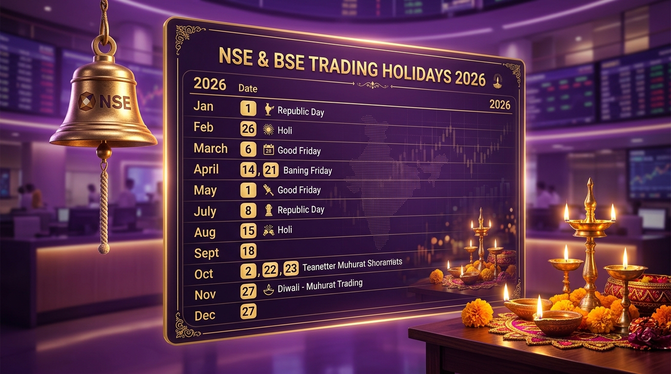 NSE & BSE Stock Market Holidays 2026: Trading Calendar and Muhurat Timings